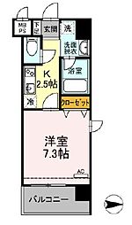 PRINCE54 1Kの間取図画像