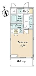 アイフラット西浅草 1Kの間取図画像
