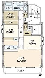 フリージア浅草 2SLDKの間取図画像