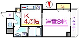 五番館 1DKの間取図画像
