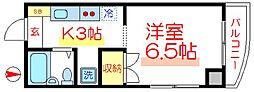 ヴェルデ花川戸 ワンルームの間取図画像