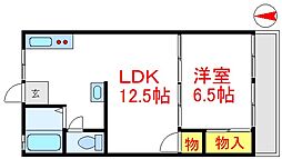 サイトウハイツ 1LDKの間取図画像