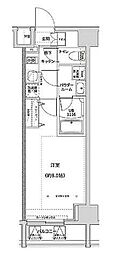 ガレリアレジデンス南千住 1Kの間取図画像