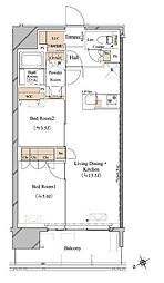 ブランシエスタ浅草蔵前 2LDKの間取図画像