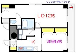 築地ハイツ 1LDKの間取図画像