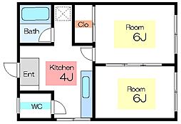 東京メトロ半蔵門線 住吉駅 徒歩10分の賃貸マンション 3階2Kの間取り