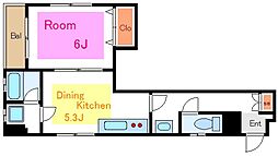 ハイツ松田 1DKの間取図画像