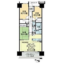 亀戸レジデンスブリーズフォート 3LDKの間取図画像