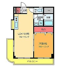 リエス八広 1LDKの間取図画像