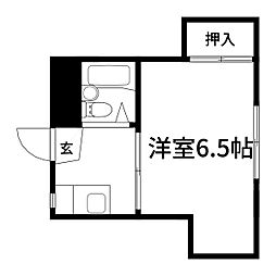 コーポ佐々木 1Kの間取図画像