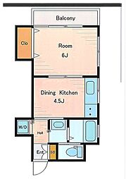 駒形マンション ワンルームの間取図画像