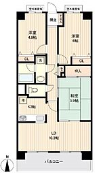 JR東北本線 尾久駅 徒歩6分の賃貸マンション 1階3LDKの間取り