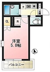 東京メトロ千代田線 町屋駅 徒歩4分の賃貸アパート 1階1Kの間取り