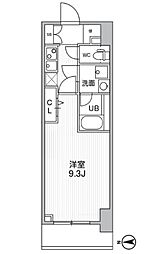 THEパームス熊野前 1Kの間取図画像