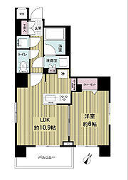 JR山手線 西日暮里駅 徒歩5分の賃貸マンション 7階1LDKの間取り