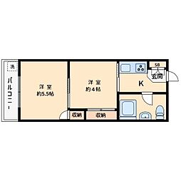 東和緑野ダイヤモンドマンション 2Kの間取図画像