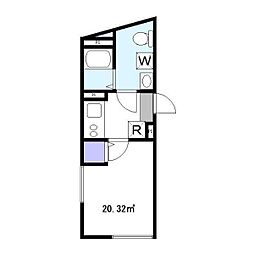 noceayase 1Kの間取図画像