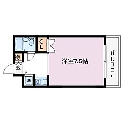 グリーンプラザ西綾瀬 2階ワンルームの間取り