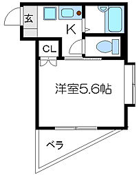フジマツ第5ビル 1Kの間取図画像