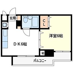 アジュール南大塚 3階1DKの間取り