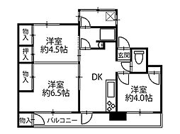 大蔵谷住宅 3DKの間取図画像