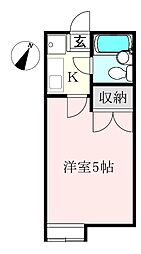 ディアプレシャスエム 1Kの間取図画像