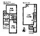 間取り：2階建て2LDKの南向き新築戸建です。駐車場、バルコニー付き。令和9年3月完成予定となっています。