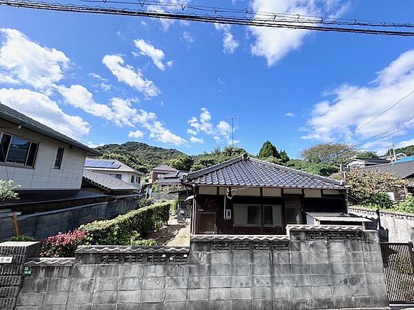 Beautiful mountainous landscape with colorful sky