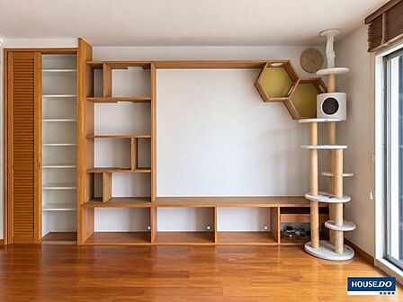 ◆壁面がおしゃれにテレビ台兼、収納に♪