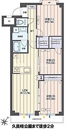 ダイアパレス上大岡第6B棟 3LDKの間取図画像