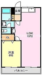 メゾン・ド・タカ 5階1LDKの間取り