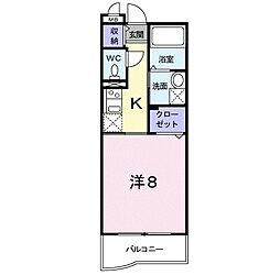 ソレイユ 3階1Kの間取り