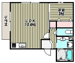 ラメゾンピック和泉中央 1LDKの間取図画像
