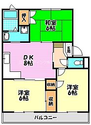 メゾンハート 3LDKの間取図画像