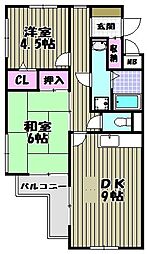 ガーデンパレス深井 2LDKの間取図画像