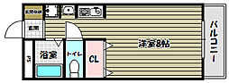 レジデンス遊園前 ワンルームの間取図画像