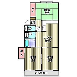 グレースさやま 3LDKの間取図画像