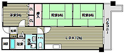 ピュア和泉 3LDKの間取図画像