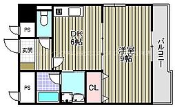 リトゥール澤 3階1DKの間取り