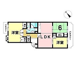 シティハイツ有松1号館 3LDKの間取図画像
