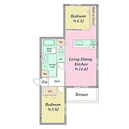 間取図画像 2LDK