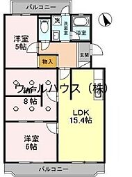 中百舌鳥グリーンハイツ 3LDKの間取図画像