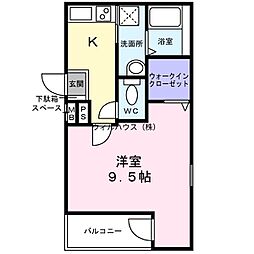 堺市北区新金岡町5丁アパート 1Kの間取図画像