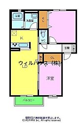 シャーメゾン神市 1SLDKの間取図画像