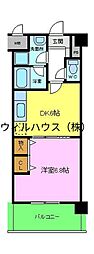 クレオコート和泉中央 1DKの間取図画像
