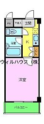 KSハイムツー 1Kの間取図画像