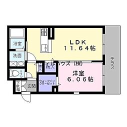 ソレイユ 1LDKの間取図画像