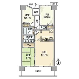 ジェイグラン・エル堺 3LDKの間取図画像