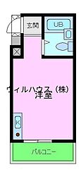 リバーフロントK・S 1DKの間取図画像