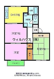 ファミールカーサ 3DKの間取図画像